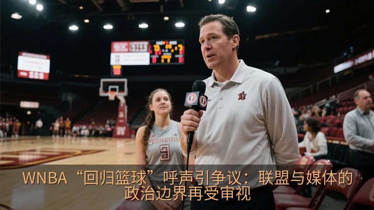 篮球场边接受采访的女子职业篮球教练